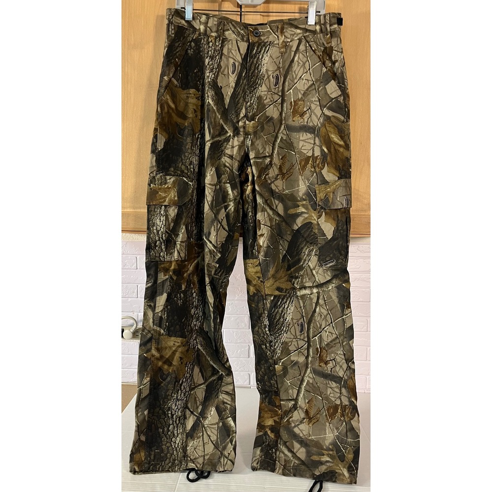 Outfitters Ridge Cargo Pants Mens M 32-34 Brown Realtree Hardwoods Camo Hunting